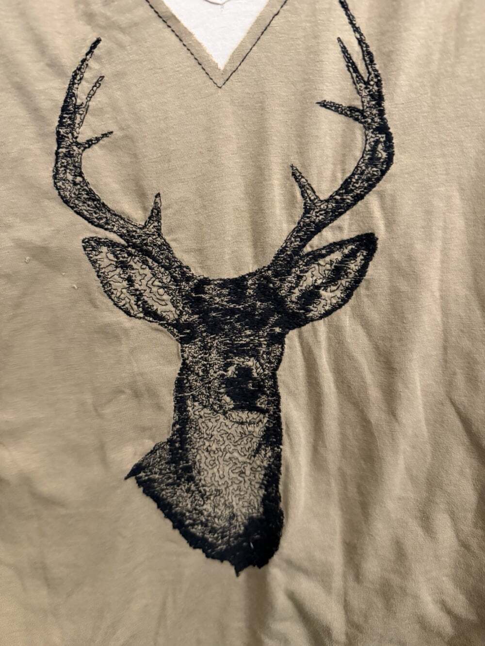 VNTG Sigal Dekel Top Art To Wear Stag Deer L Pit2Pit34”/L22” Cotton Gapcorp - Picture 2 of 5